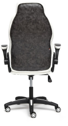 Кресло BAZUKA кож/зам, серый/белый , 2TONE/2TONE перф/36-01