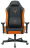 Кресло компьютерное Knight EXPLORE, 2 подушки, экокожа премиум, черное/оранжевое, 1628886