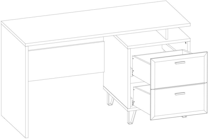 Стол письменный Грейс BIU2S