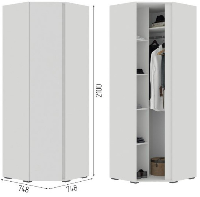 Шкаф угловой ШК 04 Хелен