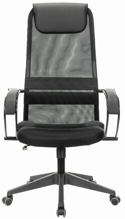 Кресло офисное BRABIX PREMIUM "Stalker EX-608 PL", ткань-сетка/кожзам, черное, 532090