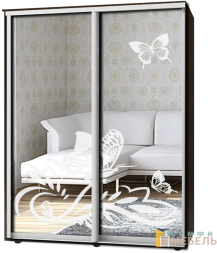 Шкаф-купе 2х дв Стандарт Пескоструй № 17