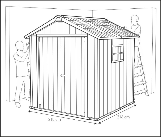 Сарай под покраску Окланд 757 (Oakland 757), серый