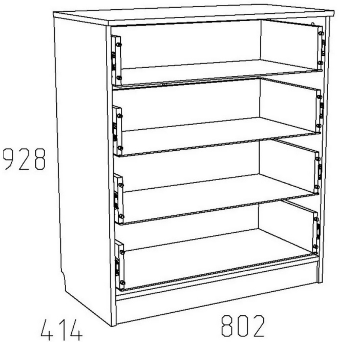 Комод Акварель НМ 013.71-01 М