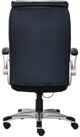 Кресло HAWASAN "Target EX-567", откидные подлокотники, рециклированная кожа, черное, 532974