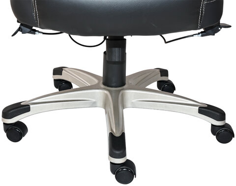 Кресло HAWASAN "Target EX-567", откидные подлокотники, рециклированная кожа, черное, 532974