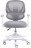 Кресло детское с подставкой для ног BRABIX KIDS MG-220, сетка/ткань TW, серое, 533315