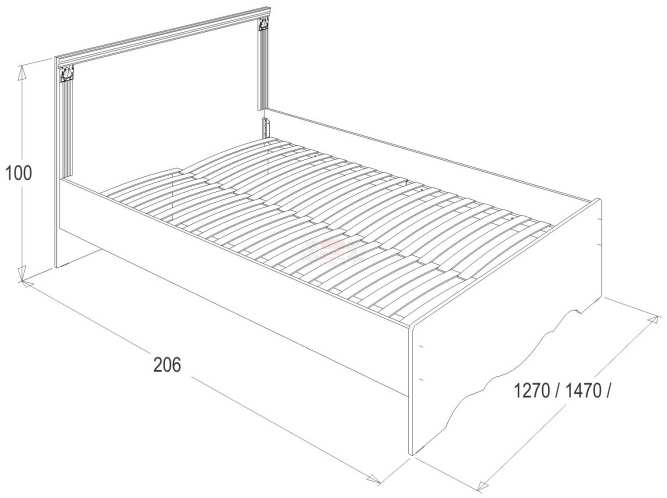 Кровать двойная Ольга 1Н