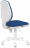 Кресло BRABIX "Fancy MG-201W", без подлокотников, пластик белый, синее, 532413, MG-201W_532413