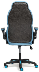 Кресло BAZUKA кож/зам, серый/голубой, 2TONE/2TONE перф/04-20