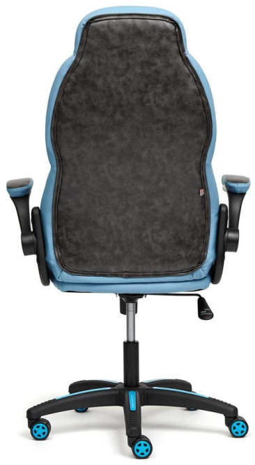 Кресло BAZUKA кож/зам, серый/голубой, 2TONE/2TONE перф/04-20