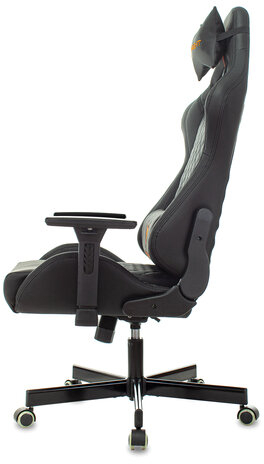 Кресло компьютерное Knight ARMOR, 2 подушки, экокожа премиум, черное, 1628888