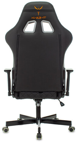 Кресло компьютерное Knight ARMOR, 2 подушки, экокожа премиум, черное, 1628888