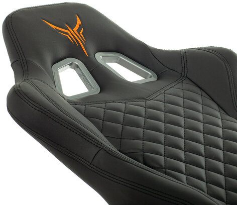 Кресло компьютерное Knight ARMOR, 2 подушки, экокожа премиум, черное, 1628888