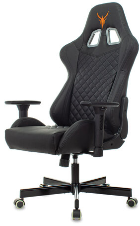 Кресло компьютерное Knight ARMOR, 2 подушки, экокожа премиум, черное, 1628888