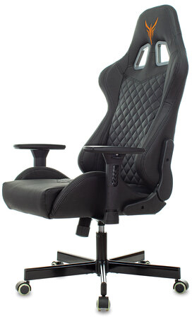 Кресло компьютерное Knight ARMOR, 2 подушки, экокожа премиум, черное, 1628888