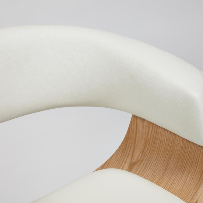 Кресло VIMTA натуральный, кож/зам белый