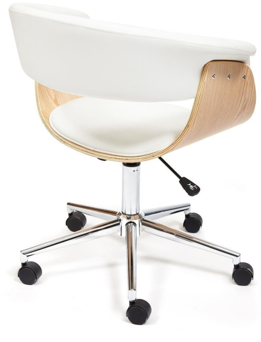 Кресло VIMTA натуральный, кож/зам белый