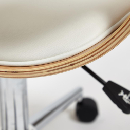 Кресло VIMTA натуральный, кож/зам белый