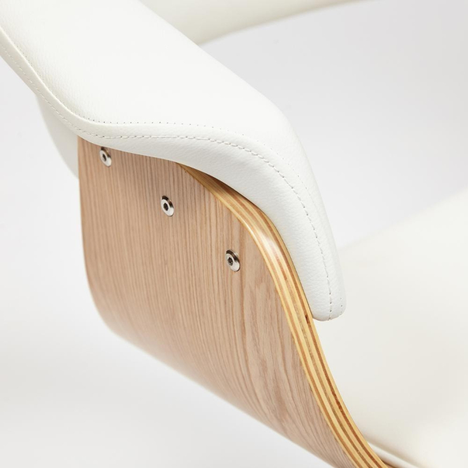 Кресло VIMTA натуральный, кож/зам белый