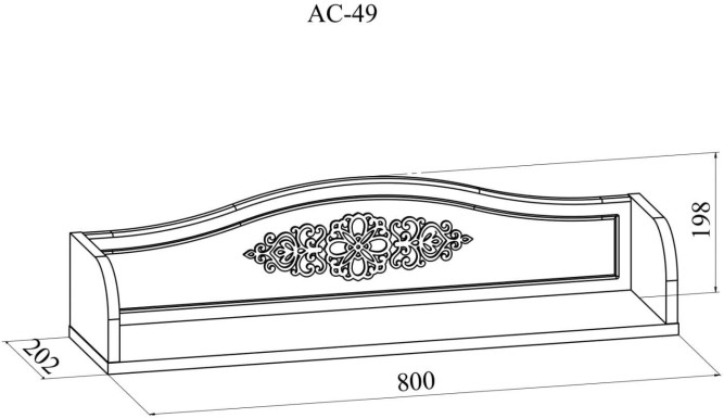 Полка Ассоль АС-49 белое дерево