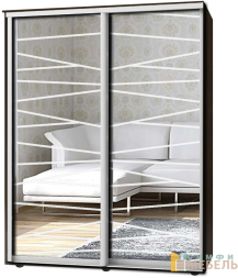 Шкаф-купе 2х дв Стандарт Пескоструй № 9+9