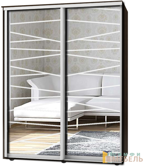 Шкаф-купе 2х дв Стандарт Пескоструй № 9+9