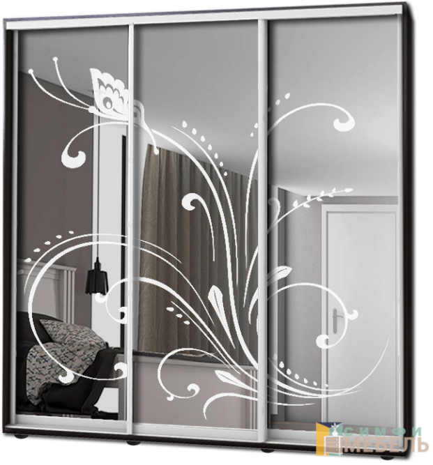 Шкаф купе 3х дв Пескоструй № 11