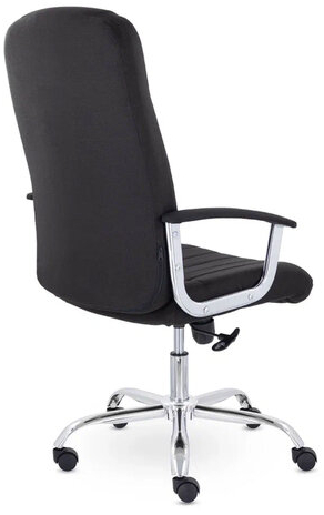 Кресло офисное "Бостон", CH-277, хром, ткань, черный (М-16)