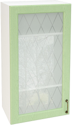 Шкаф верхний высокий со стеклом с 1 створкой Кухня Ницца ШВС 509