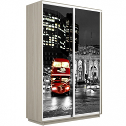 Шкаф-купе Экспресс 2-х дверный (Фото №1026 Ночной Лондон)