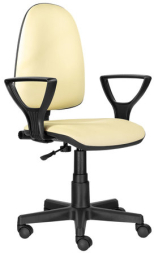 Кресло BRABIX "Prestige Ergo MG-311", регулируемая эргономичная спинка, кожзам, бежевое, 531878