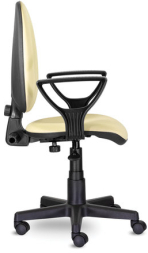 Кресло BRABIX "Prestige Ergo MG-311", регулируемая эргономичная спинка, кожзам, бежевое, 531878