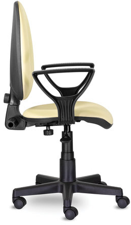 Кресло BRABIX "Prestige Ergo MG-311", регулируемая эргономичная спинка, кожзам, бежевое, 531878