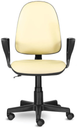 Кресло BRABIX "Prestige Ergo MG-311", регулируемая эргономичная спинка, кожзам, бежевое, 531878