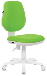 Кресло BRABIX "Fancy MG-201W", без подлокотников, пластик белый, салатовое, 532414, MG-201W_532414