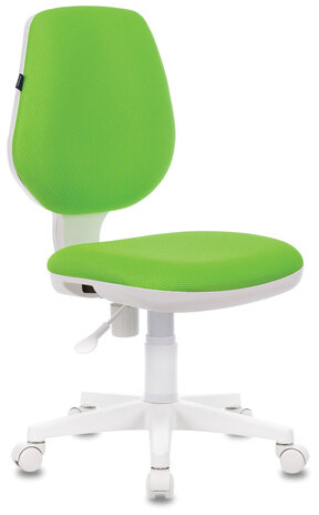 Кресло BRABIX "Fancy MG-201W", без подлокотников, пластик белый, салатовое, 532414, MG-201W_532414