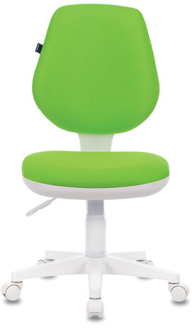 Кресло BRABIX "Fancy MG-201W", без подлокотников, пластик белый, салатовое, 532414, MG-201W_532414