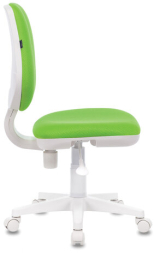 Кресло BRABIX "Fancy MG-201W", без подлокотников, пластик белый, салатовое, 532414, MG-201W_532414
