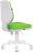 Кресло BRABIX "Fancy MG-201W", без подлокотников, пластик белый, салатовое, 532414, MG-201W_532414