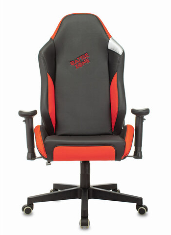 Кресло компьютерное Zombie HERO BATTLEZONE PRO, 2 подушки, экокожа/ткань, черное/красное, 1535352