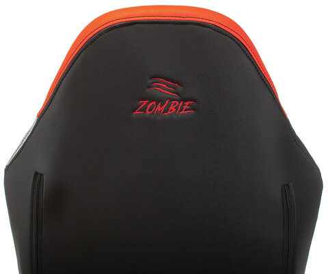 Кресло компьютерное Zombie HERO BATTLEZONE PRO, 2 подушки, экокожа/ткань, черное/красное, 1535352