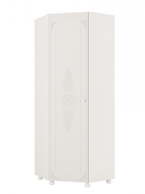 Шкаф угловой Ассоль АС-52K (левый) белое дерево