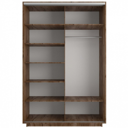 Шкаф-купе Экспресс 2-х дверный ( Зеркало) Крафт табачный