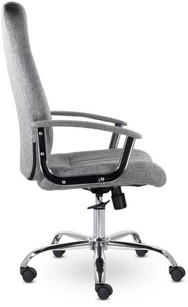 Кресло офисное "Бостон", CH-277, хром, ткань, серый (M-02)