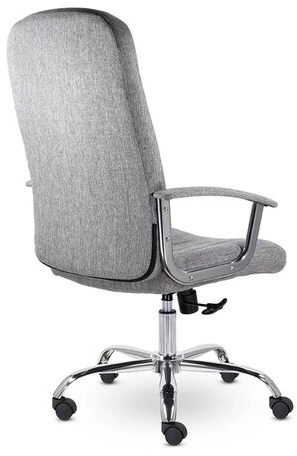 Кресло офисное "Бостон", CH-277, хром, ткань, серый (M-02)
