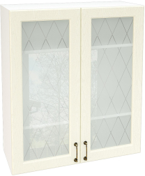 Шкаф верхний высокий со стеклом с 2 створками Кухня Ницца ШВС 809