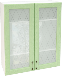 Шкаф верхний высокий со стеклом с 2 створками Кухня Ницца ШВС 809