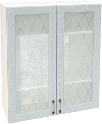 Шкаф верхний высокий со стеклом с 2 створками Кухня Ницца ШВС 809