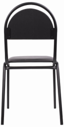 Стул для посетителей РС00М, черный каркас, кожзам черный